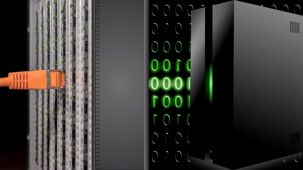 Rows of servers in a data center, representing Travelex's cloud migration